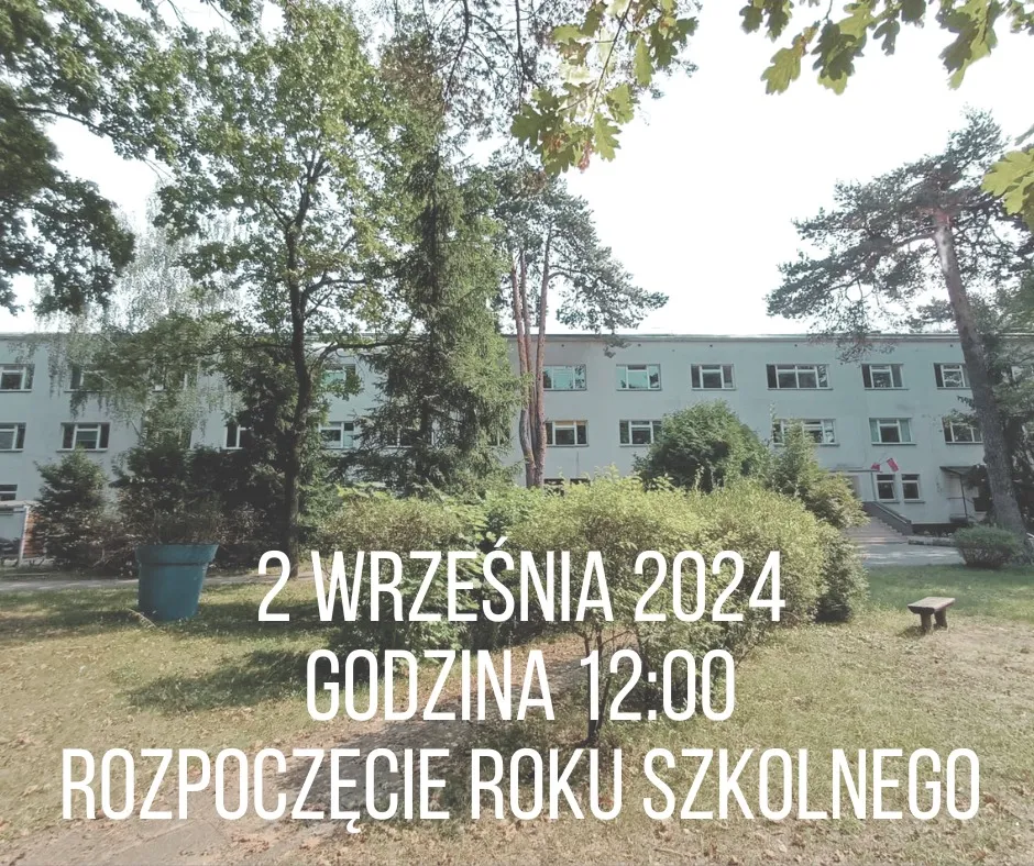 Plakat z informacjami o rozpoczęciu roku szkolnego